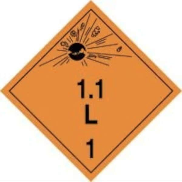 Accuform TDG PLACARD CLASS 1 273MM x 273MM TCP109VS100 TCP109VS100 - main